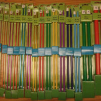 Ferri da maglia colorati , in alluminio e plastica da cm 40, 2 ferri pony