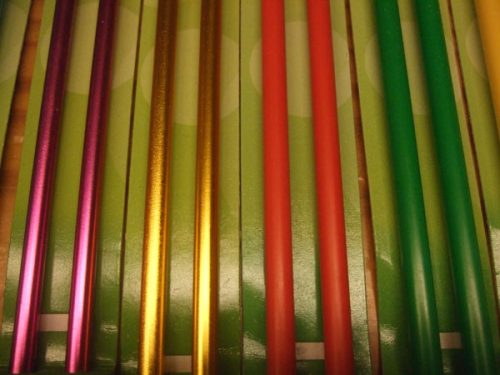 Ferri da maglia colorati , in alluminio e plastica da cm 40, 2 ferri pony - immagine 2