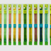 Ferri da maglia colorati , in alluminio e plastica da cm 40, 2 ferri pony