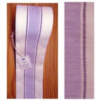 Nastro tubolare per sacchetti 100% lino (11 fili) bianco e lavanda vendita a multipli di 50 cm