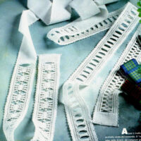 Nastro aida bordo torciglione, bianco, altezza cm 8, € 4,00 al metro, vendita a multipli di 50 cm
