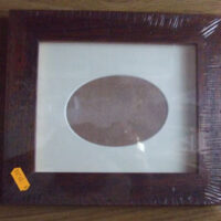Cornice arte povera con slip e passpartout ovale cm 21 x 24,5