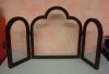 Cornice trittico in legno scuro, cm 43x22 aperta