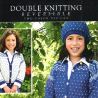 Double knitting reversible two color designs, m'lou baber