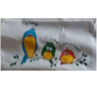Lenzuolino per lettino 100% cotone, uccellini