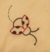 Lenzuolino per lettino 100% cotone, da ricamare ape e coccinella - immagine 2