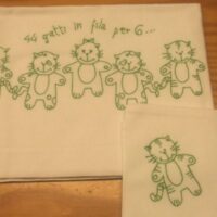 Lenzuolino per culla 100% cotone, gattini