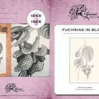 Schema blackwork: fuchsias in bloom aijsai designs