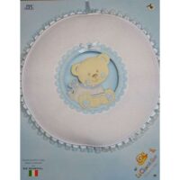 Fiocco nascita orsetto azzurro