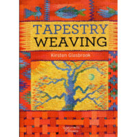 Tes162 Tapestry Weaving di Kirsten Glasbrook, dedicato alla tessitura arazzi con progetti colorati e tecniche base.