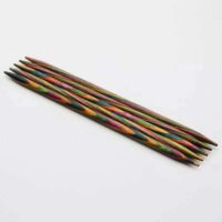 Ferri doppia punta in legno multicolor cm 10, symphonie knit pro