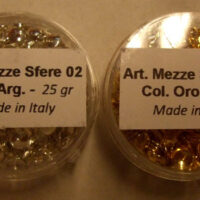 Mezze sfere argento mm  4,5