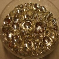 Mezze sfere argento mm  4,5