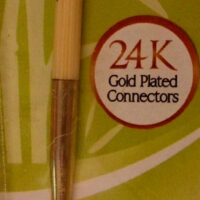 Uncinetto tunisi  punte in bamboo  per cavetti, innesto placcato oro 24k