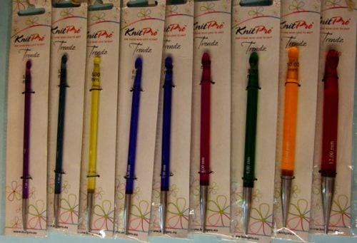 Uncinetto tunisi  punte in acrilico  per cavetti, spectra trendz cm 15