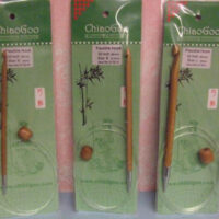 Uncinetti tunisi in bamboo con cavo perlon da cm 60, chiangoo n°15,75