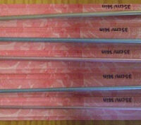 Uncinetti tunisi doppia punta, alluminio cm 35 n°6 oppure 5,5, (afghan easy glide) susan bates