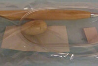 Uncinetti tunisi in bamboo con cavo gomma da cm 80, chiangoo