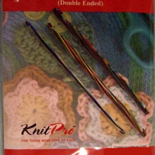 Kit 5 uncinetti con doppia punta e con 2 numeri diversi, knit pro synfonie