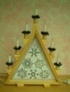 Schwibbogen albero con 7 candele elettriche + disegno stelle - immagine 4
