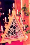 Schwibbogen albero con 7 candele elettriche + disegno stelle