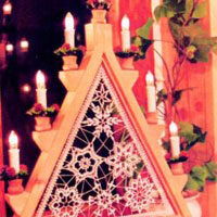 Schwibbogen albero con 7 candele elettriche