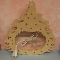 Schwibbogen albero con luci elettriche