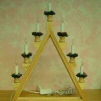 Schwibbogen albero con 7 candele elettriche