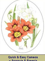 Pannello in cotone per ricamo silk:  freesia