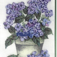 Pannello in cotone per ricamo silk (a5):  pervinca