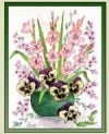 Pannello in cotone per ricamo silk (a5): violette