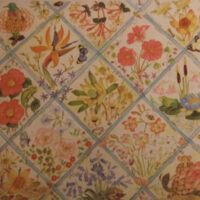 Pannello in cotone per ricamo silk (a3): pannello rombi 2°
