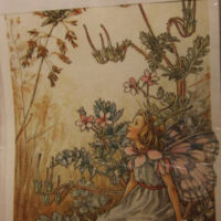 Pannello in cotone per ricamo silk (a4):  fatina rosa