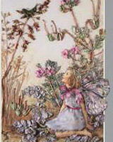 Pannello in cotone per ricamo silk (a4):  fatina rosa