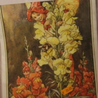 Pannello in cotone per ricamo silk (a4):  fatina dente di leone