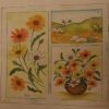 Pannello per ricamo silk (a4):  margherite arancio