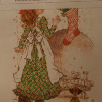 Pannello per ricamo silk (a4):  bambina sara key e calza