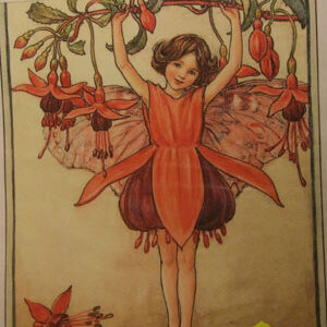 Pannello in cotone per ricamo silk (a4):  fatina rosa