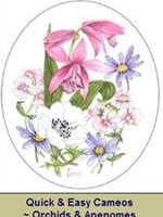 Pannello in cotone per ricamo silk :  orchidea