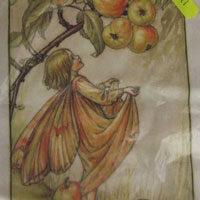 Pannello in cotone per ricamo silk (a4):  la fatina del melo
