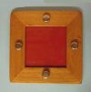Sottopentola quadrato in legno chiaro-angolo smussato cm 20/vetro cm 11x11