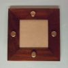 Sottopentola quadrato in legno scuro cm 20x20/vetro cm 11x11 senza velluti