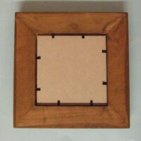 Sottopentola quadrato in legno scuro cm 20x20/vetro cm 11x11 senza velluti
