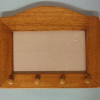 Appendino con 4 ganci in legno chiaro cm 25,5 x 20,5