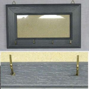 Struttura ventaglio naccarina nero decorato bianco cm 42,5