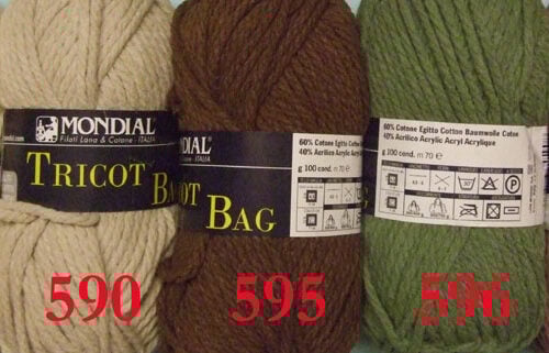 3 gomitoli tricot bag gr 100 mondial marrone