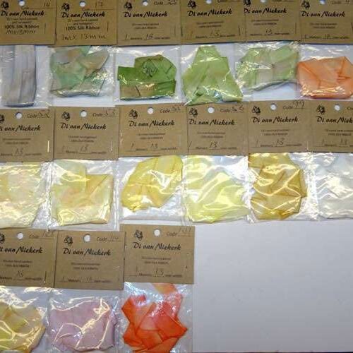 Nastrini di seta 13 mm, per  ricamo silk ribbon