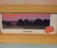 Cornice portafoto triangolo legno chiaro mascagni 24 x 9