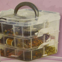 Scatola componibile portafili, perline accessori