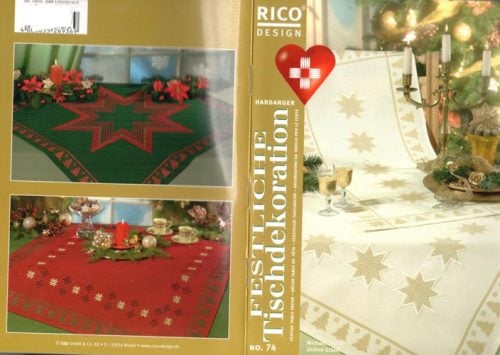 HARDANGER decorazioni da tavolo per le feste, RICO 74